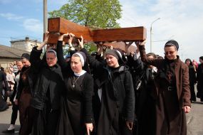 Sister-nun wearing a cross