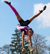 Performance of artist of circus