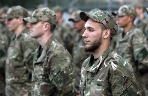 Soldiers of the regiment "Azov"