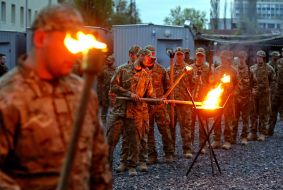 Soldiers of the regiment "Azov"