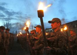 Soldiers of the regiment "Azov"