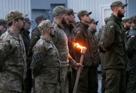 Soldiers of the regiment "Azov"