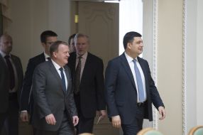 Владимир Гройсман и Ларс Лёкке Расмуссен