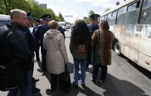 People blocked the avenue Povitroflotsky