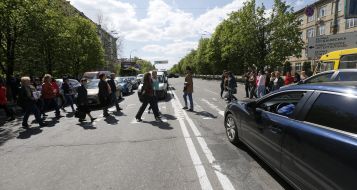 People blocked the avenue Povitroflotsky