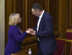 Iryna Lutsenko and Vitali Klitschko