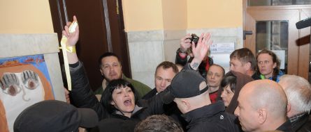 Activists broke into the city council building