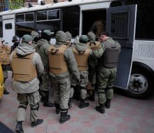 Clashes in the courtyard of the city council