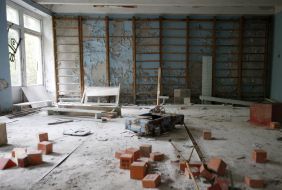 dilapidated building