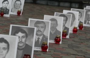 Photos of victims of the Chernobyl accident 