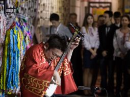 The ceremony of peace cranes