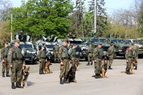 Review of the National Guard under subdivisions