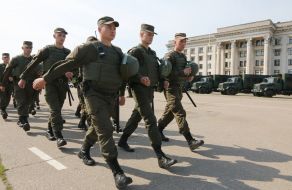 Review of the National Guard under subdivisions