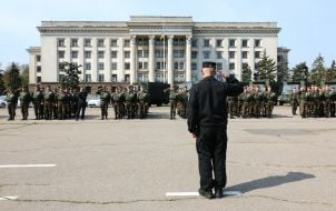 Review of the National Guard under subdivisions