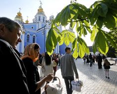 People with Easter baskets