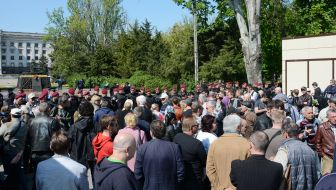 Police cordoned off Kulikovo field in Odessa