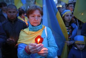 Панахида в пам'ять загиблих в масових зіткненнях 2 травня 2014 року в Одесі