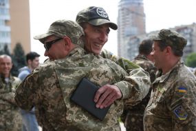 Soldiers of the 11th separate mechanized infantry battalion