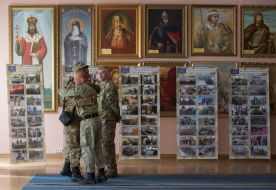 Soldiers of the 11th separate mechanized infantry battalion