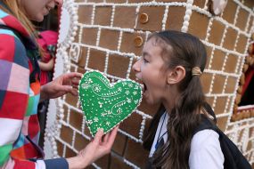 The largest baked gingerbread house In Lviv