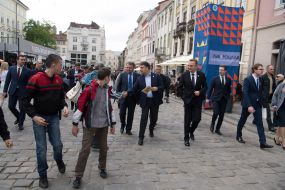 Vladimir Groisman, Oleg Synyutka and Andriy Sadovy
