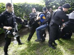 Clashes in the Park of Glory in Kiev