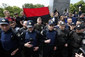 Clashes in the Park of Glory in Kiev