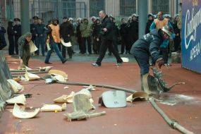 Fans FC "Dnipro" broke chairs at the stadium