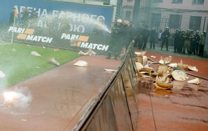 Fans FC "Dnipro" broke chairs at the stadium