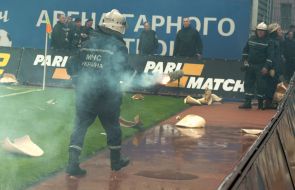 Fans FC "Dnipro" broke chairs at the stadium