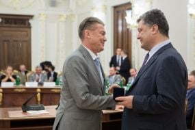 Петро Порошенко  та Олег Блохін