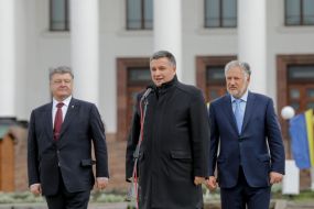 Petro Poroshenko, Arsen Avakov and Pavel Zhebrivskyi
