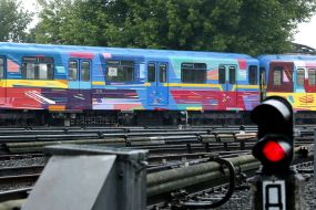 Presentation of painted subway trains