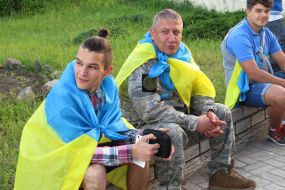 Spectators waiting for the concert