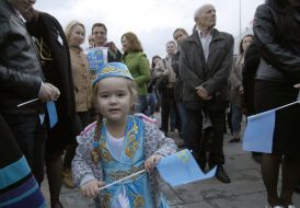 Girl in Crimean Tatar national costume