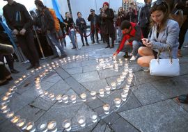 Icon lamp in memory of the deportation of Crimean Tatars in Kiev