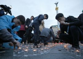 Icon lamp in memory of the deportation of Crimean Tatars in Kiev