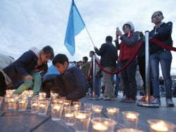 Icon lamp in memory of the deportation of Crimean Tatars in Kiev