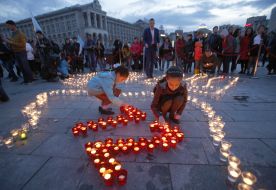 Icon lamp in memory of the deportation of Crimean Tatars in Kiev