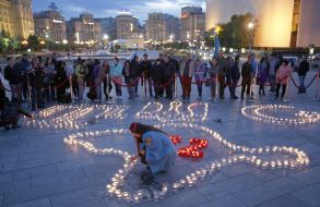 Icon lamp in memory of the deportation of Crimean Tatars in Kiev