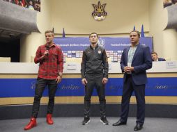 Andriy Yarmolenko, Taras Stepanenko and Andrei Pavelko