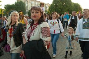 Празднование Дня вышиванки в Запорожье