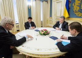Meeting of Petro Poroshenko and Carl Bildt