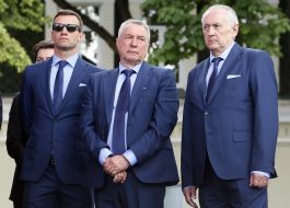 Mikhail Fomenko, Vladimir Onishchenko and Andriy Shevchenko