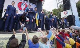 The ceremony of departure of national team at Euro 2016