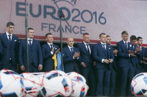 The ceremony of departure of national team at Euro 2016