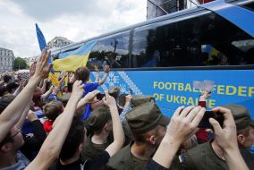 The ceremony of departure of national team at Euro 2016