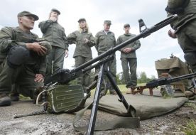 Artists at the training center of the National Guard