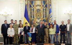 Press conference of Nadia Savchenko and Petro Poroshenko