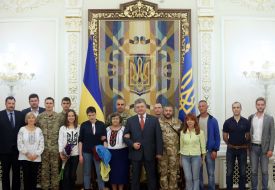 Press conference of Nadia Savchenko and Petro Poroshenko